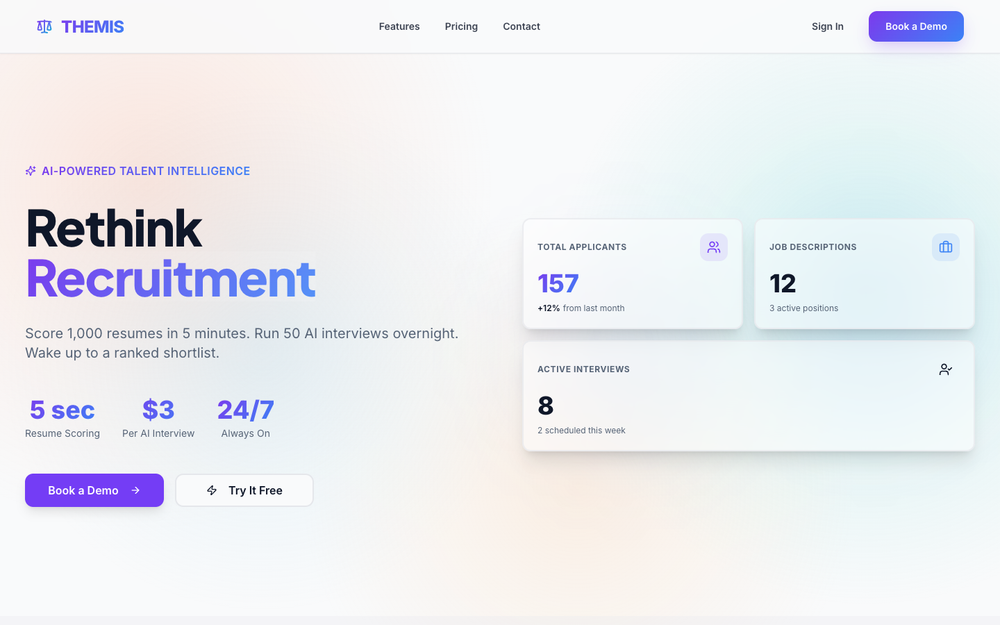 Themis recruitment dashboard